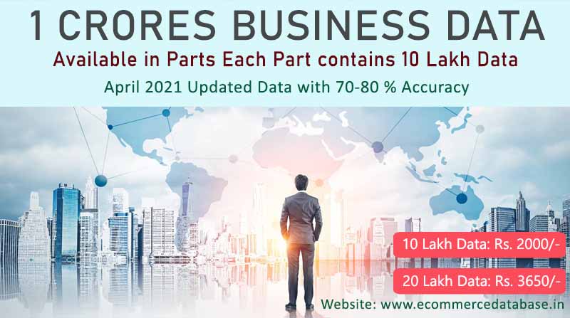 ALL INDIA BUSINESS DATABASE, CORPORATE COMPANIES DATABASE, B2B COMPANIES DATABASE, SME COMPANIES, MEDIUM LEVEL COMPANY DATA, PRIVATE LIMITED COMPANY DATABASE, IT COMPANIES DATABASE, MANUFACTURER, DEALERS, WHOLESALER, EXPORTERS, IMPORTERS, AGENTS DATABASE